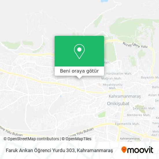 Faruk Arıkan Öğrenci Yurdu 303 harita