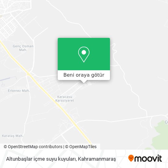 Altunbaşlar içme suyu kuyuları harita