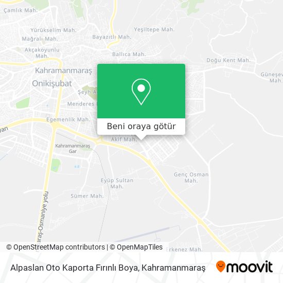 Alpaslan Oto Kaporta Fırınlı Boya harita