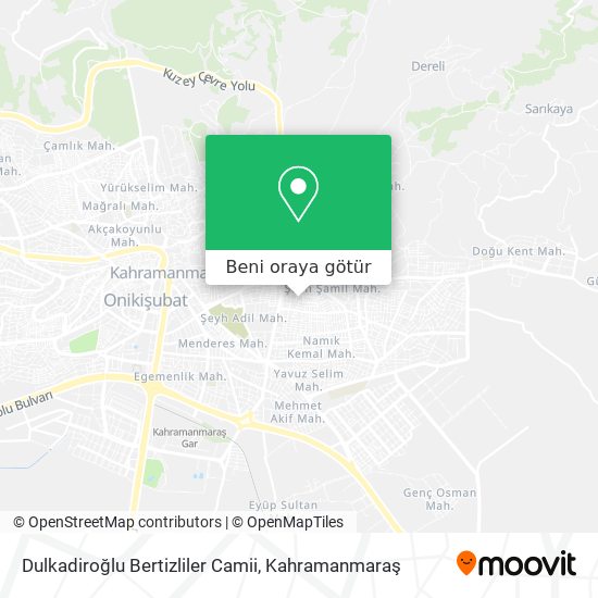 Dulkadiroğlu Bertizliler Camii harita