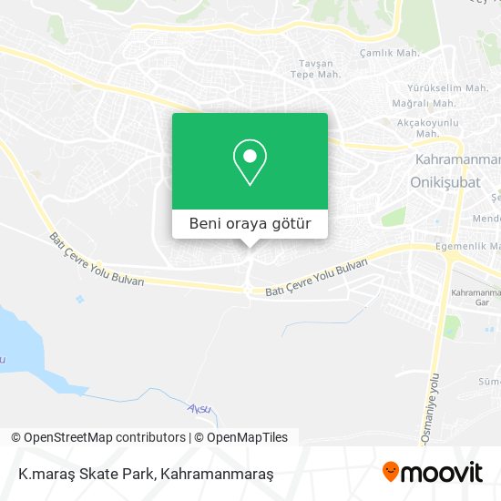 K.maraş Skate Park harita