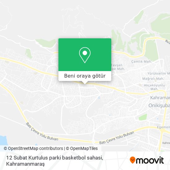 12 Subat Kurtulus parki basketbol sahasi harita