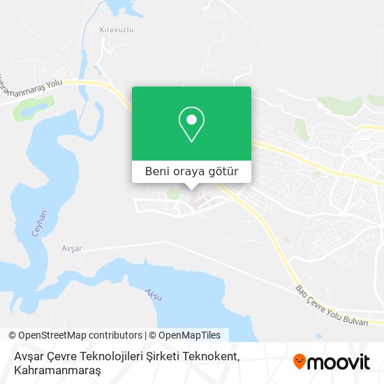 Avşar Çevre Teknolojileri Şirketi Teknokent harita