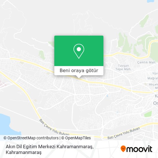 Akın Dil Egitim Merkezi Kahramanmaraş harita