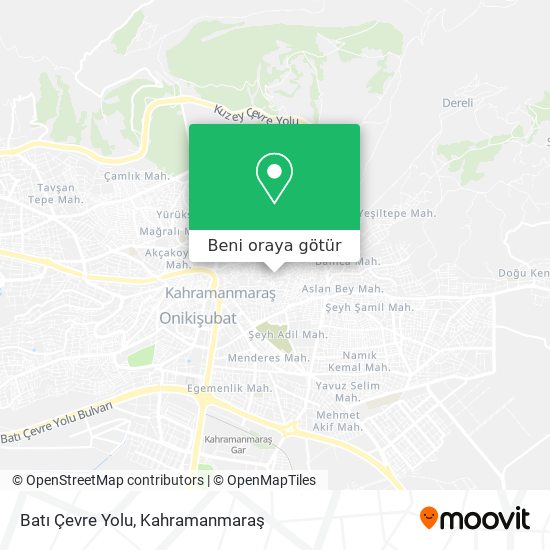 Batı Çevre Yolu harita