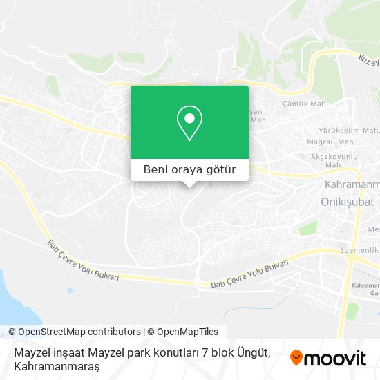 Mayzel inşaat Mayzel park konutları 7 blok Üngüt harita