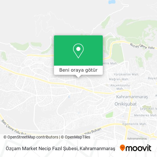 Özçam Market Necip Fazıl Şubesi harita