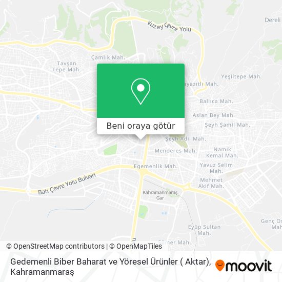 Gedemenli Biber Baharat ve Yöresel Ürünler ( Aktar) harita