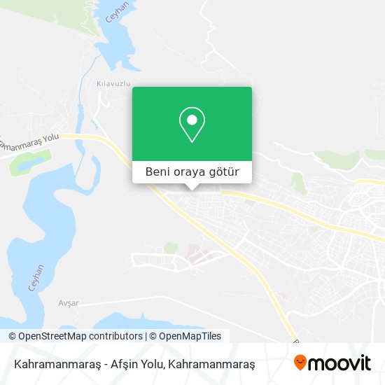 Kahramanmaraş - Afşin Yolu harita