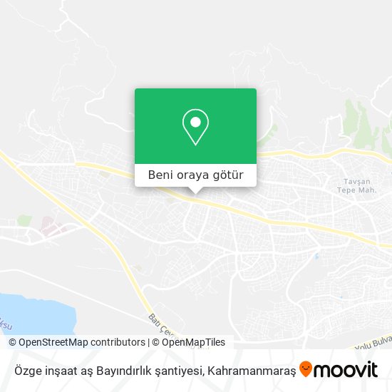 Özge inşaat aş Bayındırlık şantiyesi harita