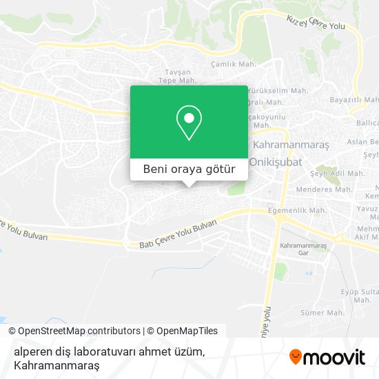 alperen diş laboratuvarı ahmet üzüm harita