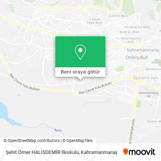 Şehit Ömer HALİSDEMİR İlkokulu harita