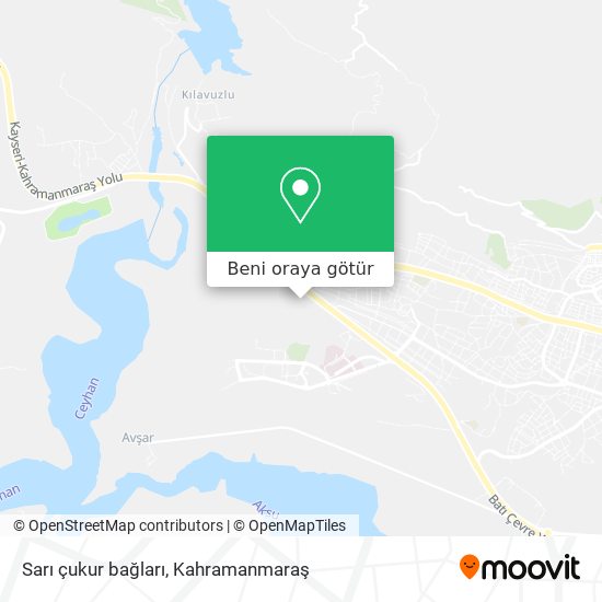 Sarı çukur bağları harita