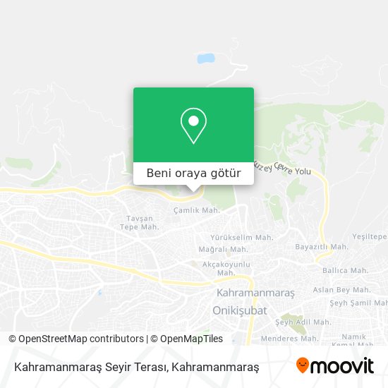 Kahramanmaraş Seyir Terası harita