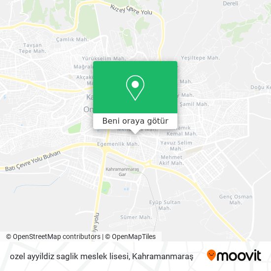 ozel ayyildiz saglik meslek lisesi harita