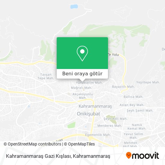 Kahramanmaraş Gazi Kışlası harita