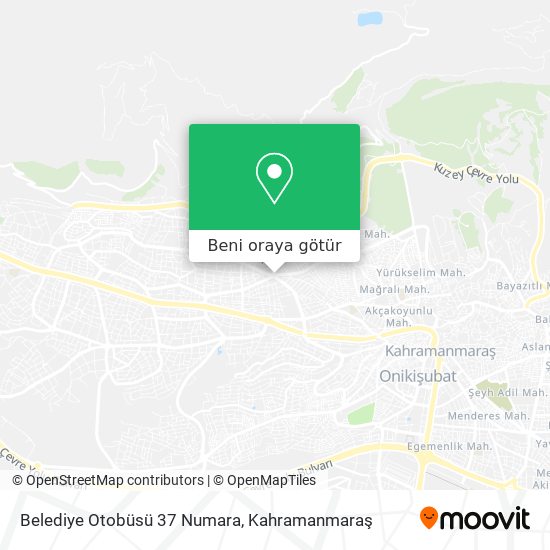 Belediye Otobüsü 37 Numara harita