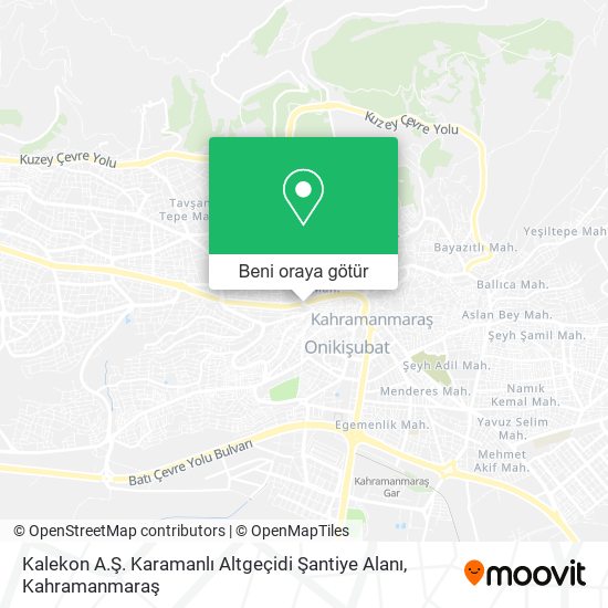 Kalekon A.Ş. Karamanlı Altgeçidi Şantiye Alanı harita