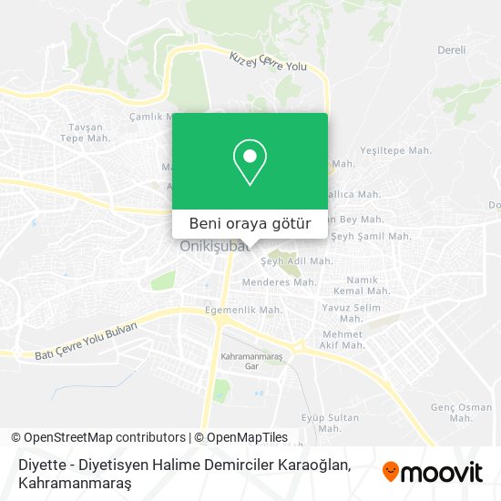 Diyette - Diyetisyen Halime Demirciler Karaoğlan harita