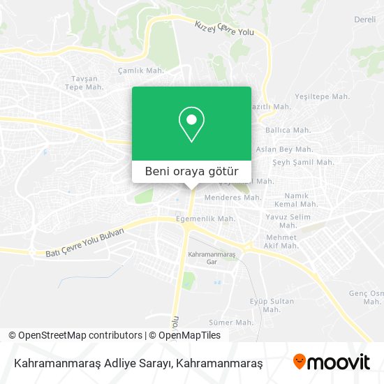 Kahramanmaraş Adliye Sarayı harita
