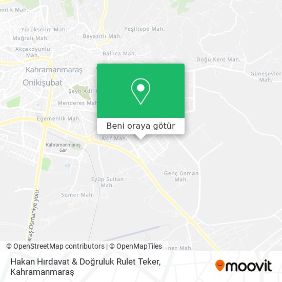 Hakan Hırdavat & Doğruluk Rulet Teker harita