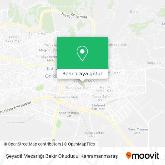 Şeyadil Mezarlığı Bekir Okuducu harita