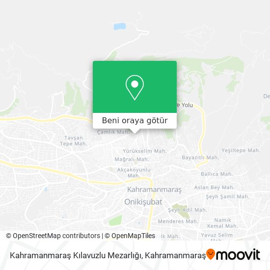 Kahramanmaraş Kılavuzlu Mezarlığı harita
