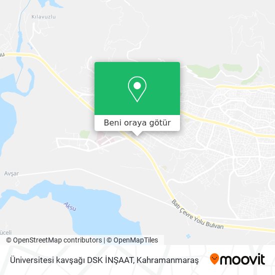 Üniversitesi kavşağı DSK İNŞAAT harita