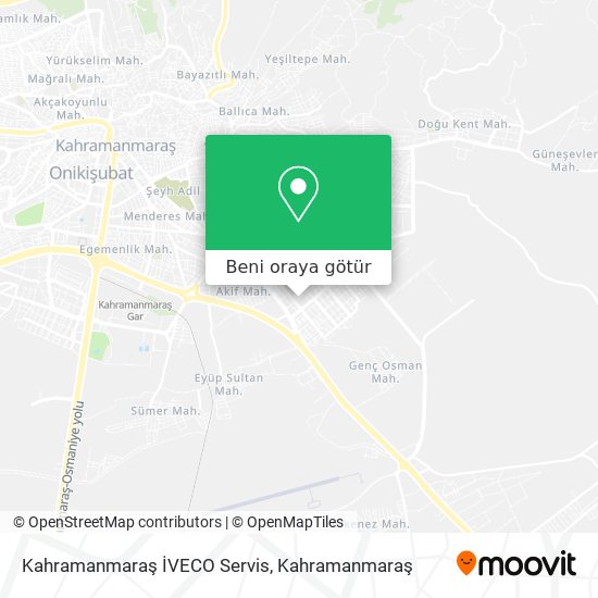 Kahramanmaraş İVECO Servis harita