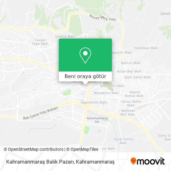 Kahramanmaraş Balık Pazarı harita
