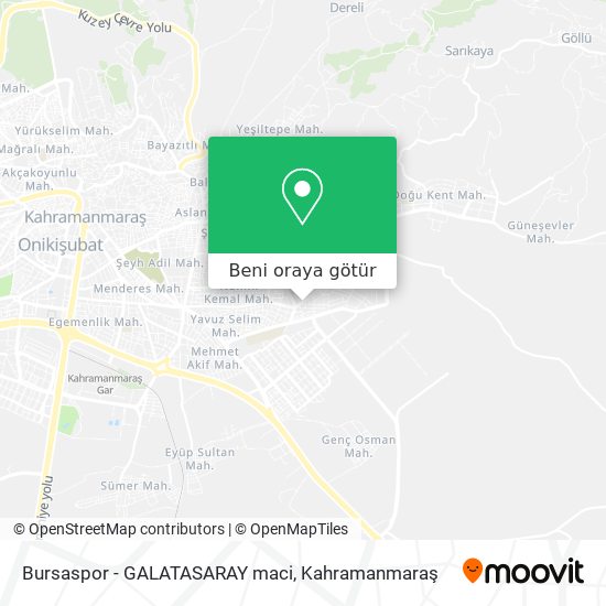 Bursaspor - GALATASARAY maci harita