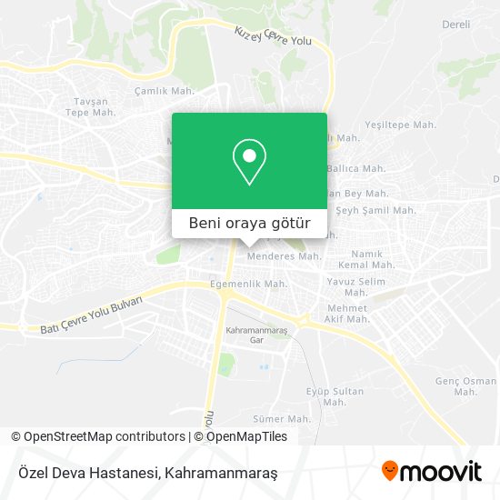 Özel Deva Hastanesi harita