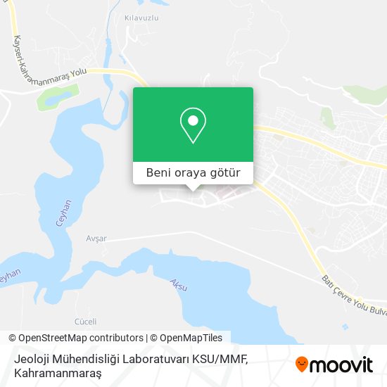 Jeoloji Mühendisliği Laboratuvarı KSU / MMF harita