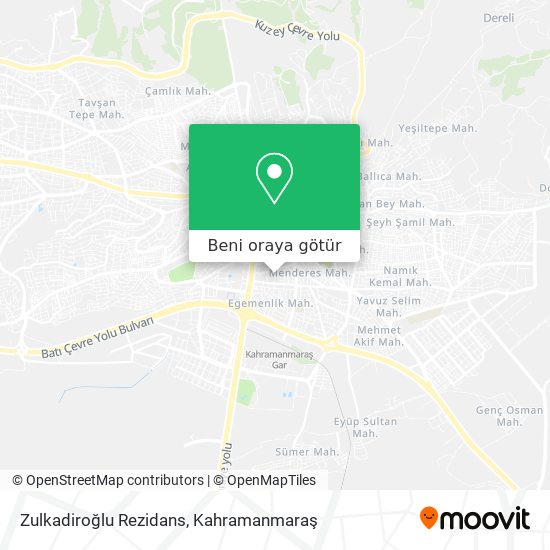 Zulkadiroğlu Rezidans harita