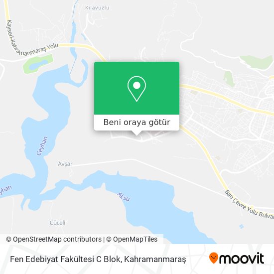 Fen Edebiyat Fakültesi C Blok harita