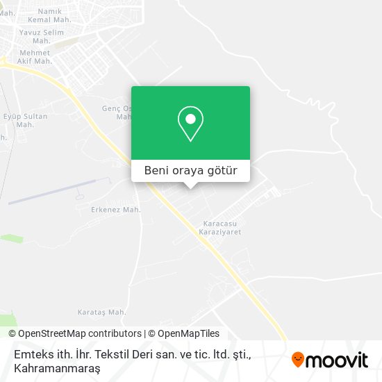 Emteks ith. İhr. Tekstil Deri san. ve tic. ltd. şti. harita