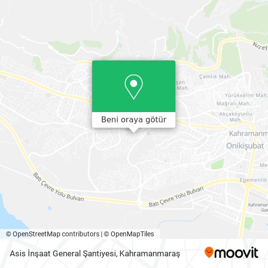 Asis İnşaat General Şantiyesi harita