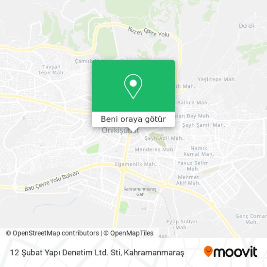 12 Şubat Yapı Denetim Ltd. Sti harita