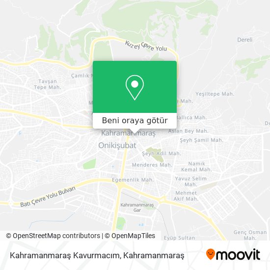Kahramanmaraş Kavurmacım harita
