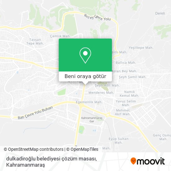 dulkadiroğlu belediyesi çözüm masası harita