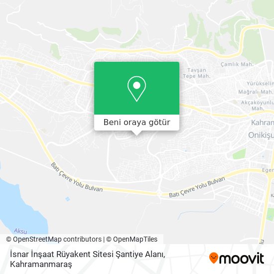 İsnar İnşaat Rüyakent Sitesi Şantiye Alanı harita