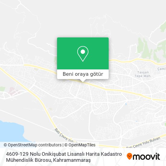 4609-129 Nolu Onikişubat Lisanslı Harita Kadastro Mühendislik Bürosu harita