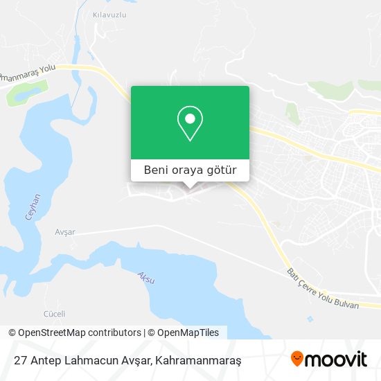27 Antep Lahmacun Avşar harita