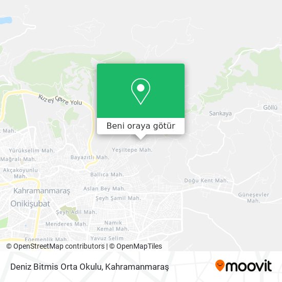 Deniz Bitmis Orta Okulu harita