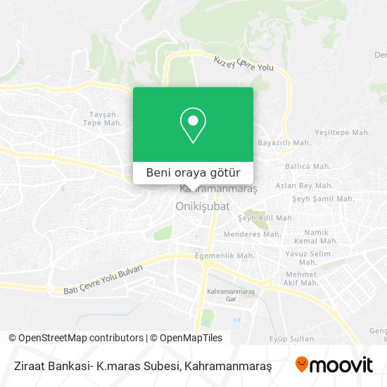 Ziraat Bankasi- K.maras Subesi harita