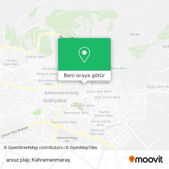 arsuz plajı harita