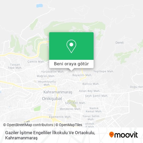 Gaziler İşitme Engelliler İlkokulu Ve Ortaokulu harita