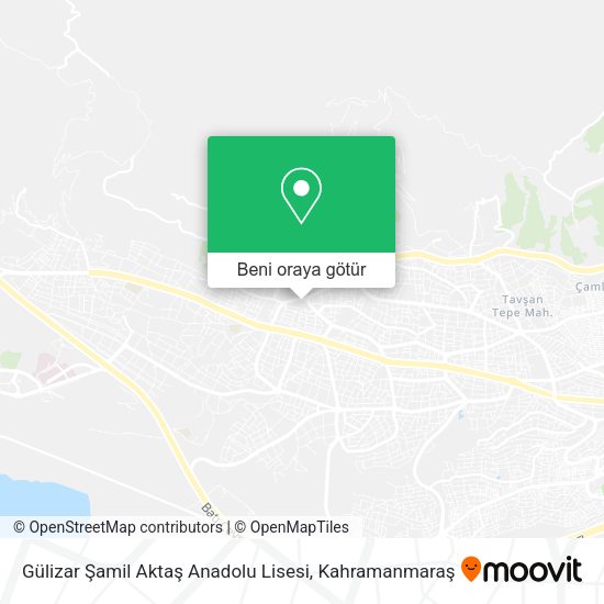 Gülizar Şamil Aktaş Anadolu Lisesi harita