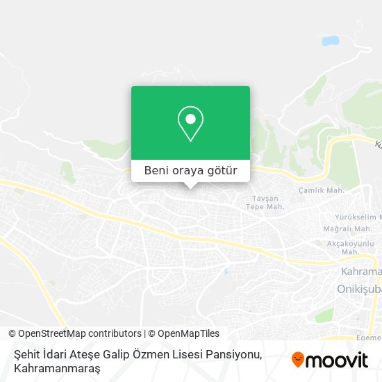 Şehit İdari Ateşe Galip Özmen Lisesi Pansiyonu harita