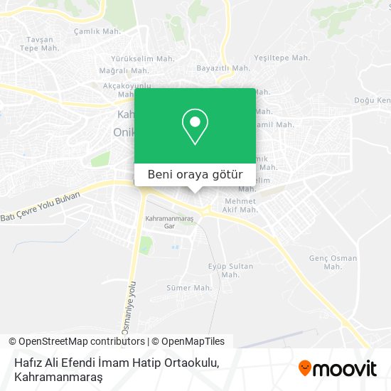 Hafız Ali Efendi İmam Hatip Ortaokulu harita